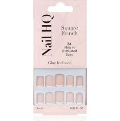 Nail HQ Kwadratowe francuskie sztuczne paznokcie 24 szt.
