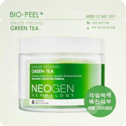 Neogen Dermalogy Bio-Peel+ Gaza Peeling Zielona herbata złuszczające płatki do twarzy rozświetlające i nawilżające