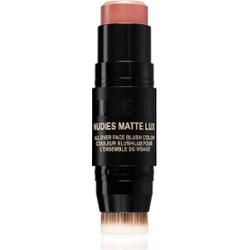 Nudestix - Nudies All Over Face Matte Lux — Róż W Sztyfcie - Nudies Matte Lux Blush - Pretty Peachy - Dla Kobiet