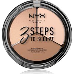 NYX Profesjonalny makijaż 3 kroki do konturowania paleta kolor 01 Fair 15 g