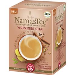 Teekanne NamasTee - Organiczna pikantna herbata ziołowa Chai, 15 torebek z podwójną komorą (30 g)