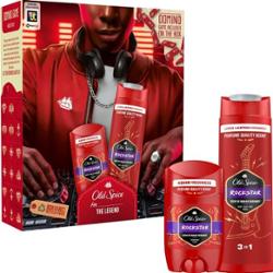Old Spice Zestaw upominkowy RockStar For The Legend dla mężczyzn Żel pod prysznic do twarzy, ciała i włosów 400 ml + stały dezodorant dla mężczyzn 50