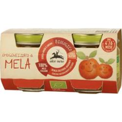 Alce nero Puree z ekologicznych jabłek Alce Nero 2x80g