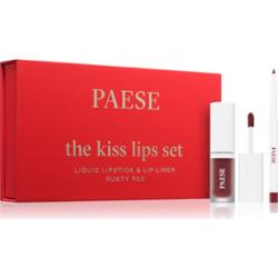 Kraj Kiss Zestaw upominkowy Lips Set Rusty Red kolor 04 matowa pomadka w płynie 3,4 ml + konturówka do ust 0,3 g