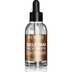 Revuele Paradise Bronze Self Tan Face Drops krople samoopalające do twarzy odcień Light To Medium 30 ml