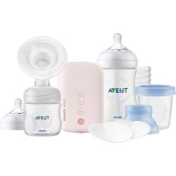Philips Avent Zestaw pojedynczy SCD395/21 Laktator Laktator + butelka 125 ml + butelka 260 ml + 5 kubków 180 ml z nasadką + 2 jednorazowe wkładki bius