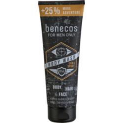 Benecos tylko dla mężczyzn Szampon pod prysznic Sport 3w1 250 ml