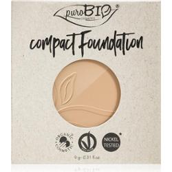 puroBIO Cosmetics Compact Foundation kompaktowy podkład pudrowy wymienny wkład SPF 10 odcień 02 9 g