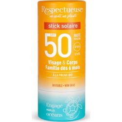 Respectueuse Solar Stick SPF50 do twarzy i ciała 18g