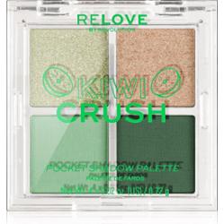 Revolution Relove Paleta cieni do powiek Pocket Eyeshadow Palette Color Kiwi Zmiażdż 4x0,72 g