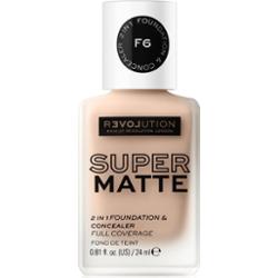 Revolution Relove Super Matte długotrwały matujący podkład kolor F6 24 ml