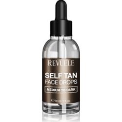 Revuele Paradise Bronze Self Tan Face Drops krople samoopalające do twarzy odcień Medium To Dark 30 ml