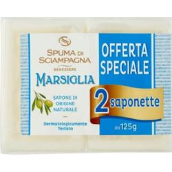 Spuma Di Sciampagna Mydło marsylskie 125 gramów 2 sztuki