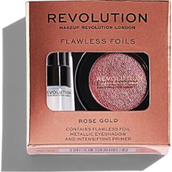 Ustawić Makeup Revolution: Flawless Baza pod cienie do powiek Foils Vegan 2ml + Flawless Paleta cieni do powiek Foils Vegan Rose Gold 2 g
