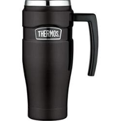 Thermos Styl Wodoodporny termofor z uchwytem - matowa czerń 470 ml