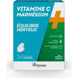 Nutrisanté Witamina C + Magnez Równowaga Nerwowa 24 tabletki do żucia
