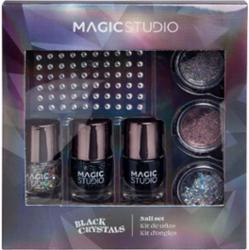 Idc Institute Idc Magic Studio Zestaw do paznokci z czarnymi kryształkami