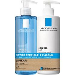 La Roche-Posay Lipikar Żel Oczyszczający i Relipidyzujące Mleczko do Ciała 2x400ml
