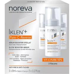 Noreva Iklen+ Pure C Reverse Anti-Age and Anti-Spot Bright Booster Serum 3 butelki x8ml