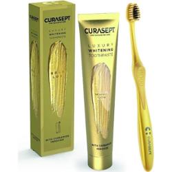 Curasept Gold Luxury Wybielająca pasta do zębów + szczoteczka do zębów 75ml
