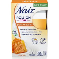 Nair Wosk Roll On Sugar z ekstraktami z mleka i miodu Skóra sucha i wrażliwa 100ml