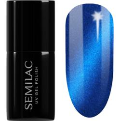Semilac Lakier hybrydowy UV Silk Effect Gel Nail Polish z lampą UV/LED Color 466 Blue Silk Pyjamas 7 ml