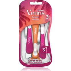 Gillette Venus Smooth Miami Jednorazowe maszynki do golenia dla kobiet 3 sztuki