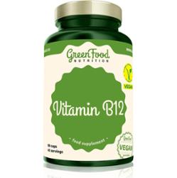 GreenFood Nutrition Kapsułki z witaminą B12 pomagające zmniejszyć zmęczenie i wypalenie 90 kapsułek