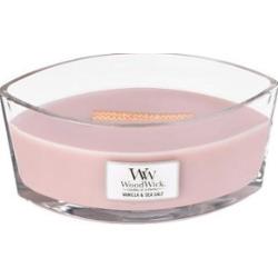 Woodwick Vanilla & Sea Salt świeczka zapachowa z drewnianym knotem (hearthwick) 453.6 g