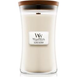 Woodwick Island Coconut świeczka zapachowa z drewnianym knotem 609.5 g