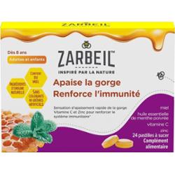 Zarbeil Pastylki do ssania na gardło i odporność - 24 pastylki