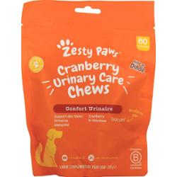 Zesty Paws - Cranberry Urinary Care Chews - Urinary Comfort - 60 słodyczy w kształcie indyka