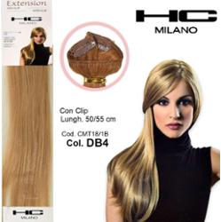 HC Milano Extension 3 Clip No Remy Largh.14-16cm Lungh.50cm Col.db4