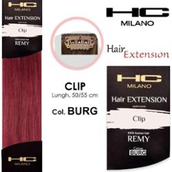 Przedłużka Hc milano 3 klipsy remy szerokość 14-16cm długość 50cm kolor bordowy