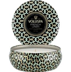 Voluspa 3-Wick Tin Candle Frech Linen 40h