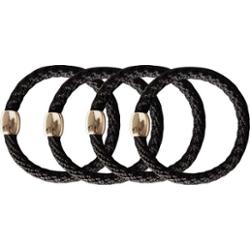 By Bangerhead Braided Hair Tie Black (4 pcs)