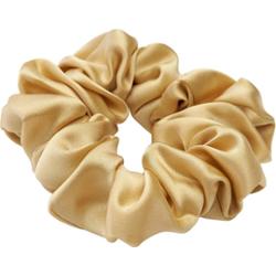 Lenoites Mulberry Silk Scrunchie, Gold