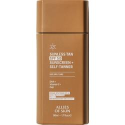 Allies Of Skin Sunless Tan Spf 50 Sunscreen + Samoopalacz Krem Brązujący z Efektem Samoopalającym Spf 50 50 ml
